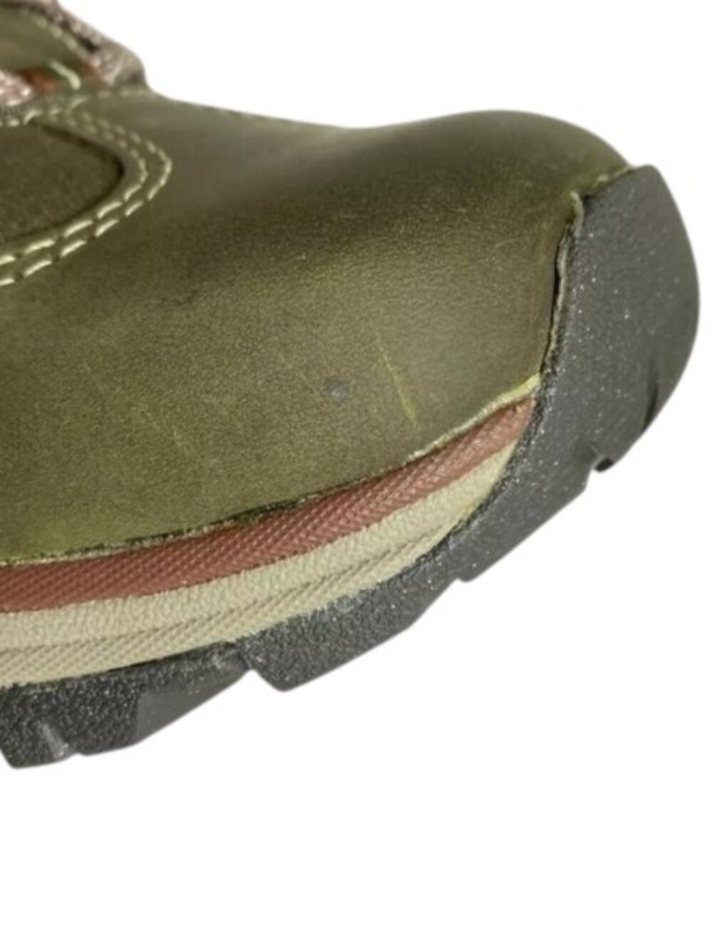 NEW EDDIE BAUER  Rainier Mid Boots Size 8M Waterproof Ankle Warm Green Leather - Picture 8 of 8